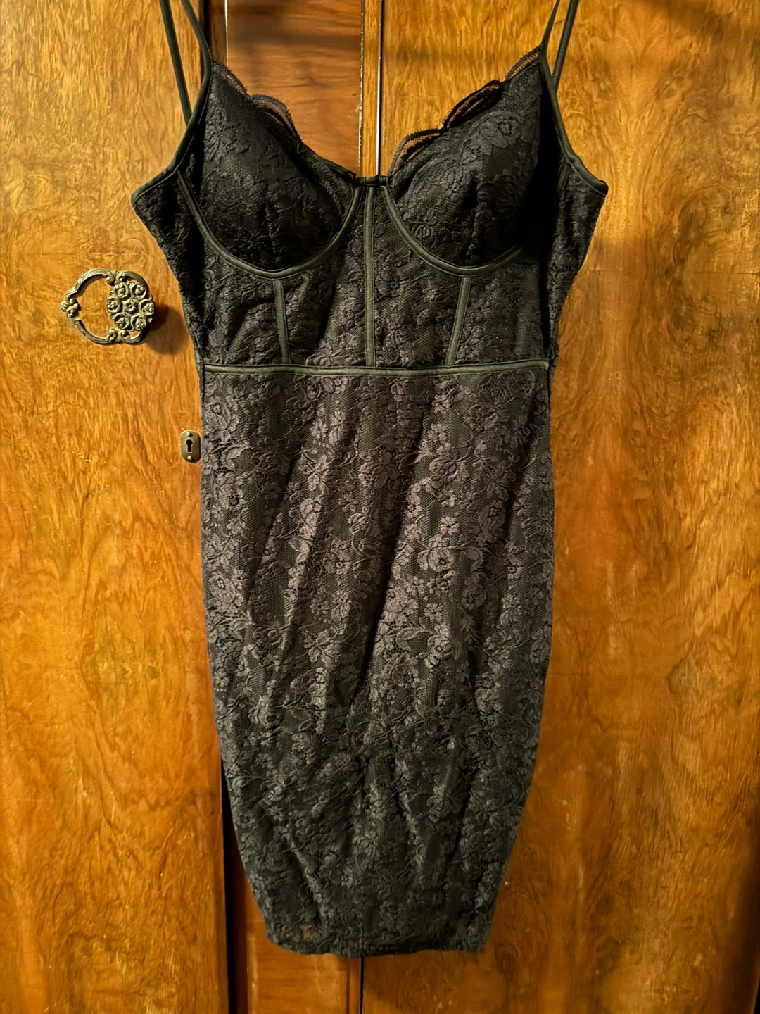 Black Lace Corset Dress