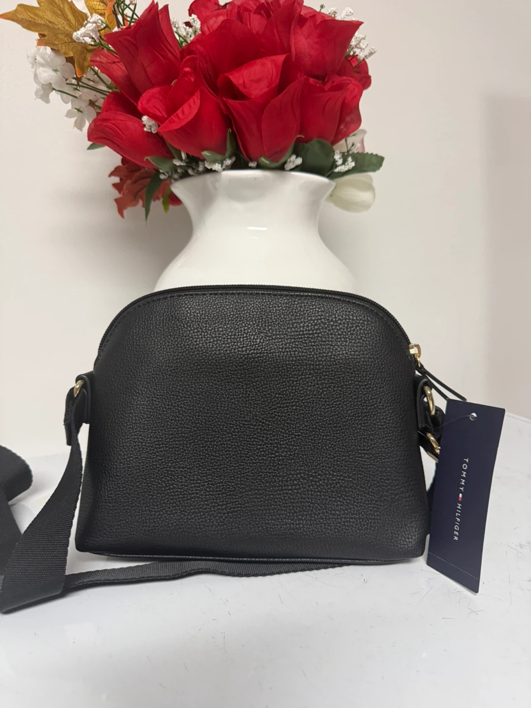 Tommy Hilfiger Black Pebble Leather Crossbody Bag - photo 2