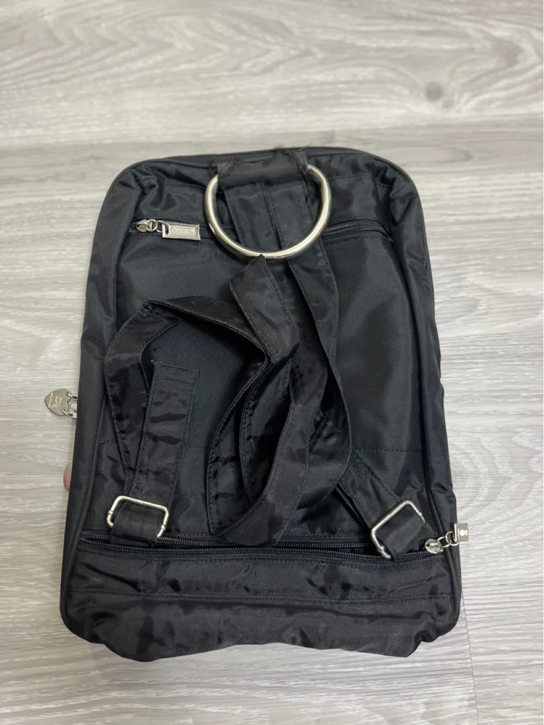 MOSCHINO Black Nylon Backpack Bag - photo 3
