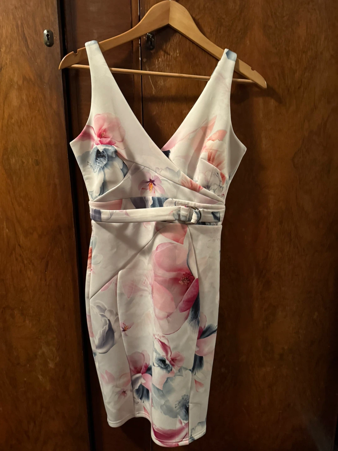 Floral Wrap Dress with Belt