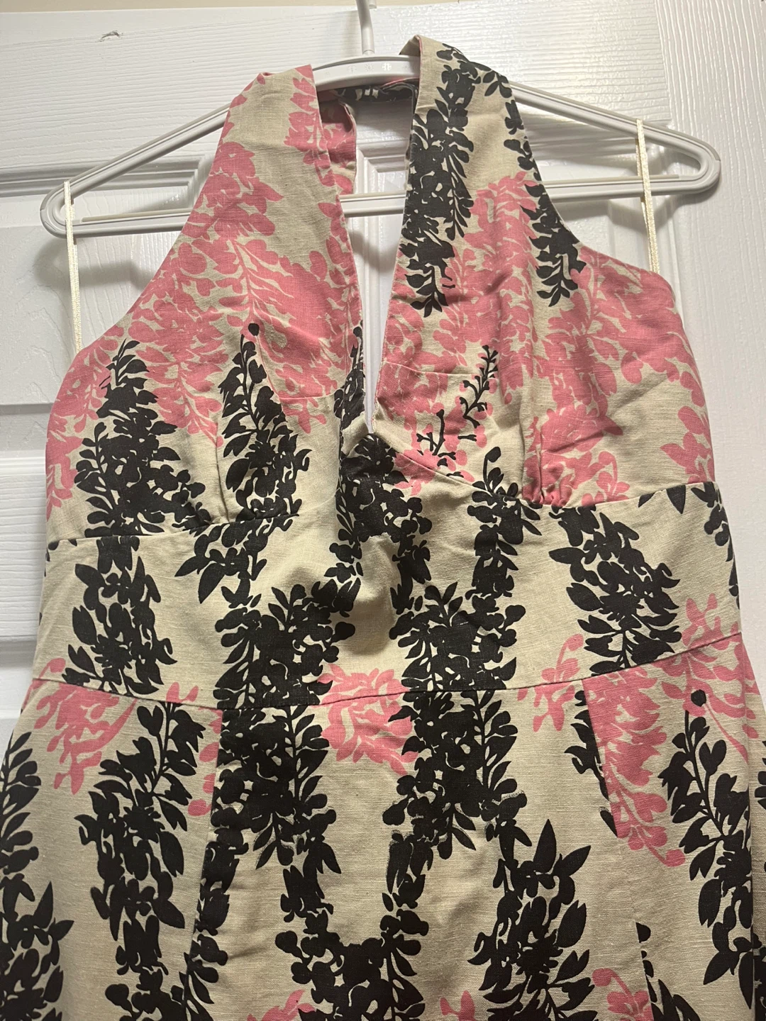 Pink & Black Floral Halter Dress - photo 2