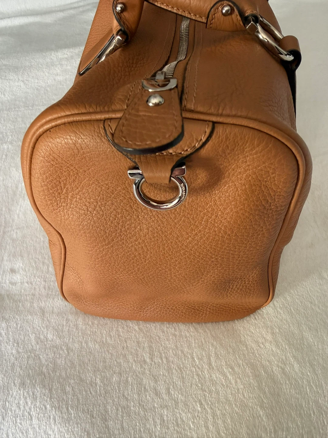 Salvatore Ferragamo Leather Boston Bag - Tan - photo 2