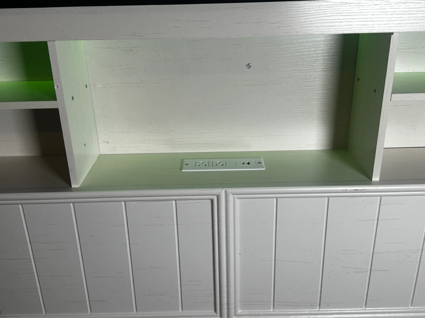 White and black Queen bed dissasembled with Outlets - photo 2
