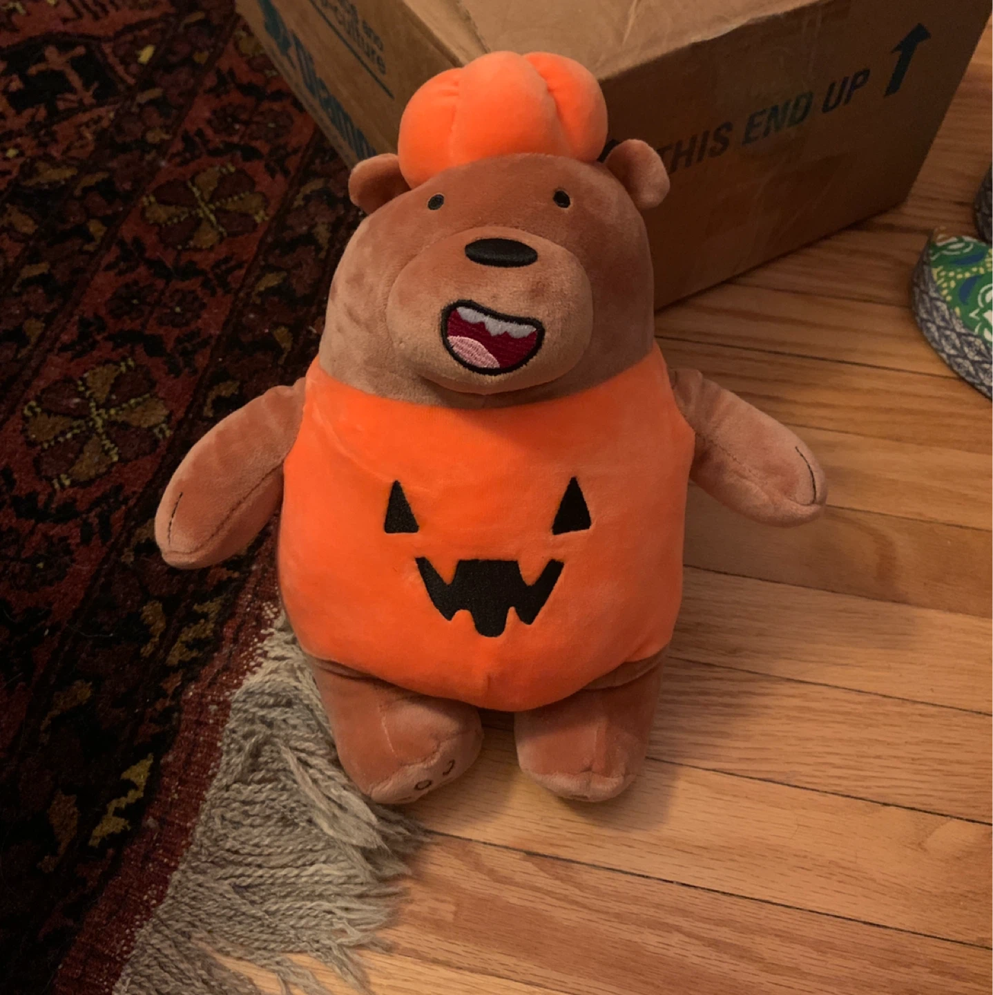 Miniso x We Bare Bears Halloween Pumpkin Bear Plush