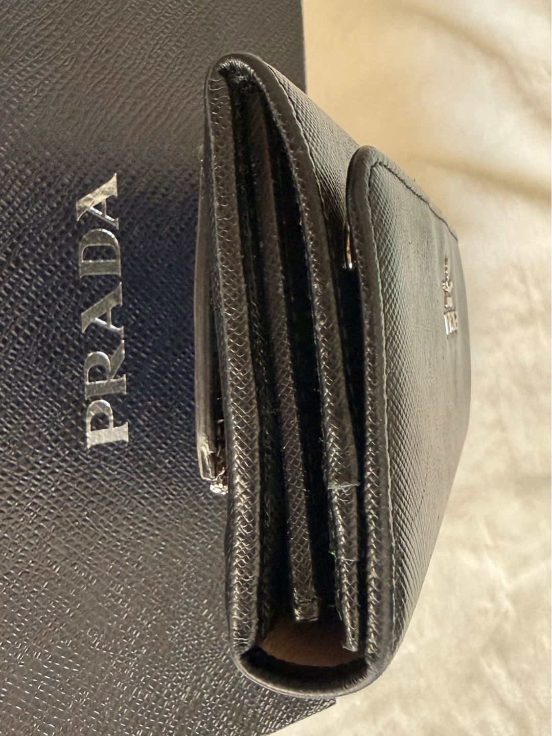 Prada Black Saffiano Leather Wallet with Card Holder - photo 5