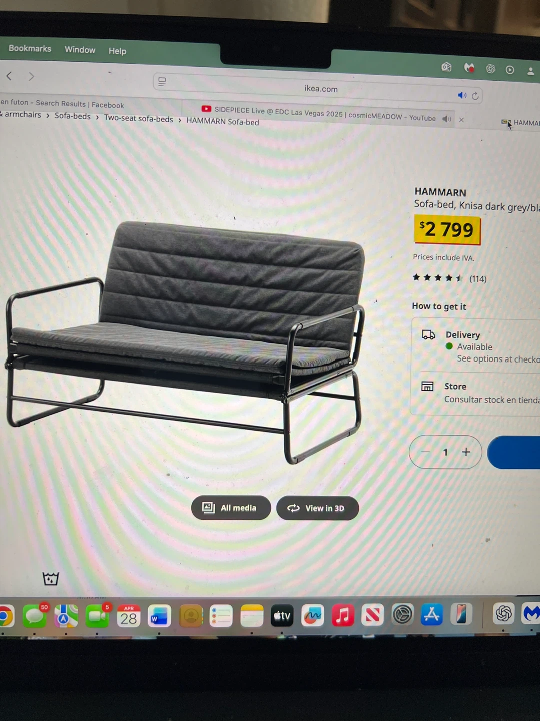 IKEA HAMMARN Sofa-bed Futon