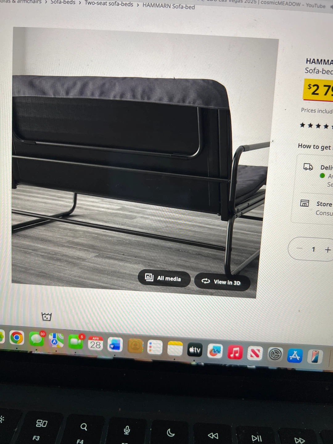 IKEA HAMMARN Sofa-bed Futon - photo 3