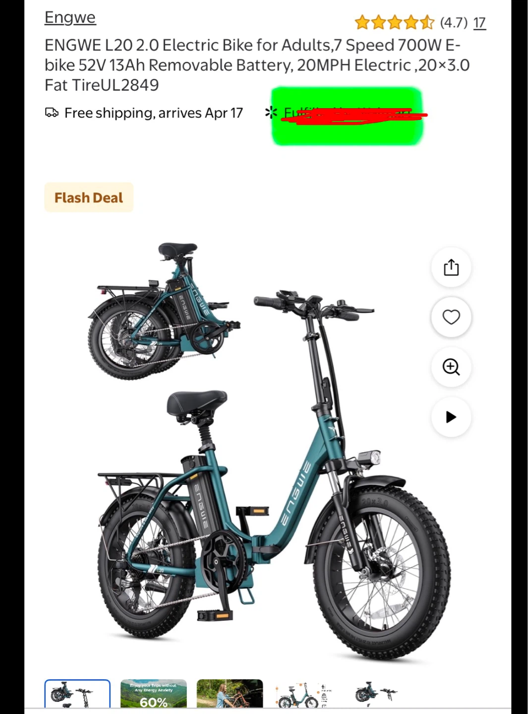 ENGWE L20 2.0 Electric Bike for Adults