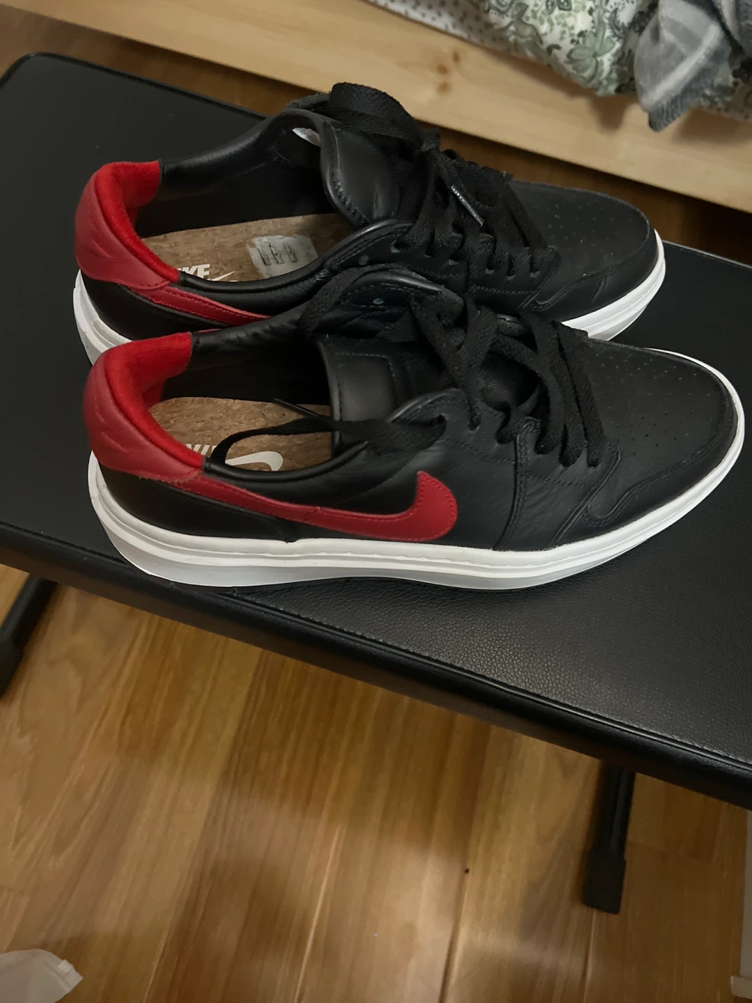 Nike Air Jordan 1 Elevate Low Black Red Shoes, 10.5 - photo 3