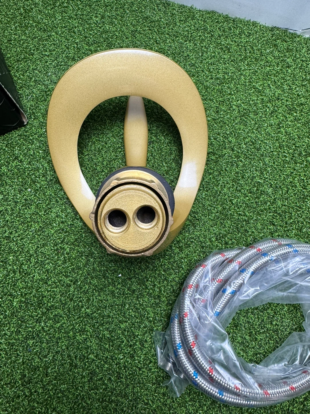 Gold Faucet Handle with Hoses - photo 2