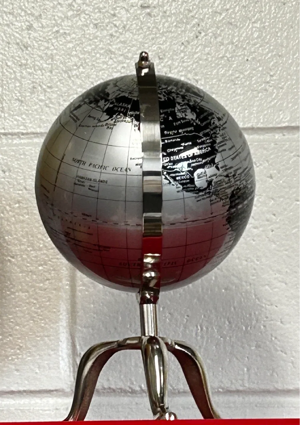 Silver and Black Decorative Globe