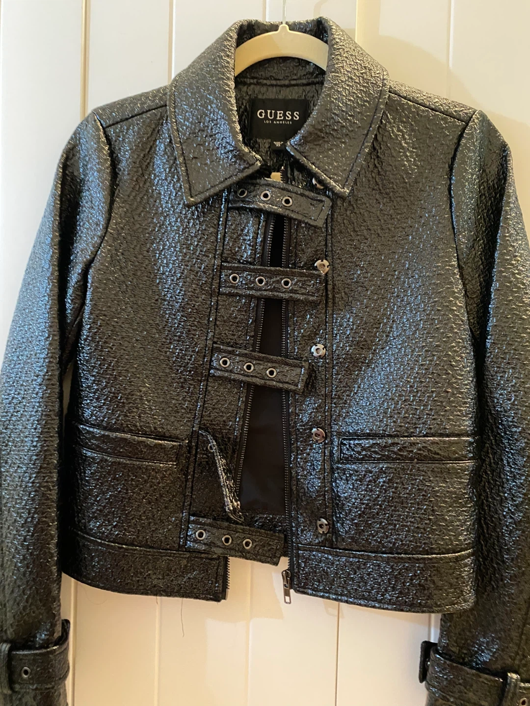 Vintage Style Guess Los Angeles Women’s  Faux Leather Jacket 🌱