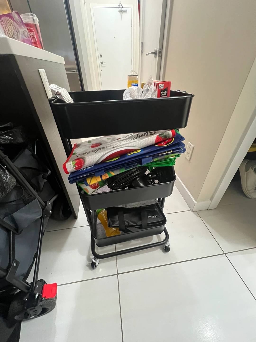 3-Tier Rolling Utility Cart