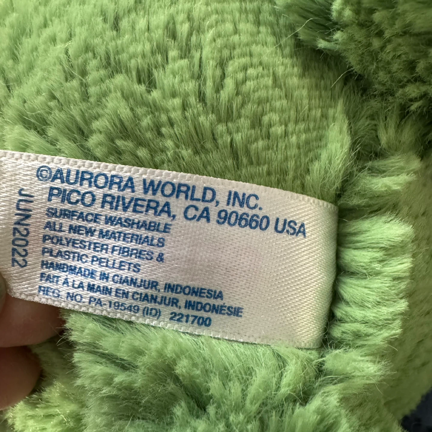 Aurora Green Frog Plush Animal Soft Toy Floppy Plush - photo 4