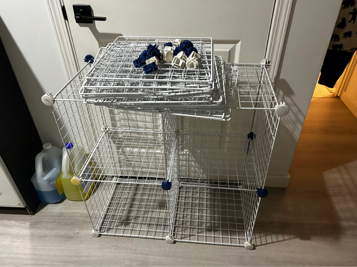 White Wire Cube Storage Shelving Unit
