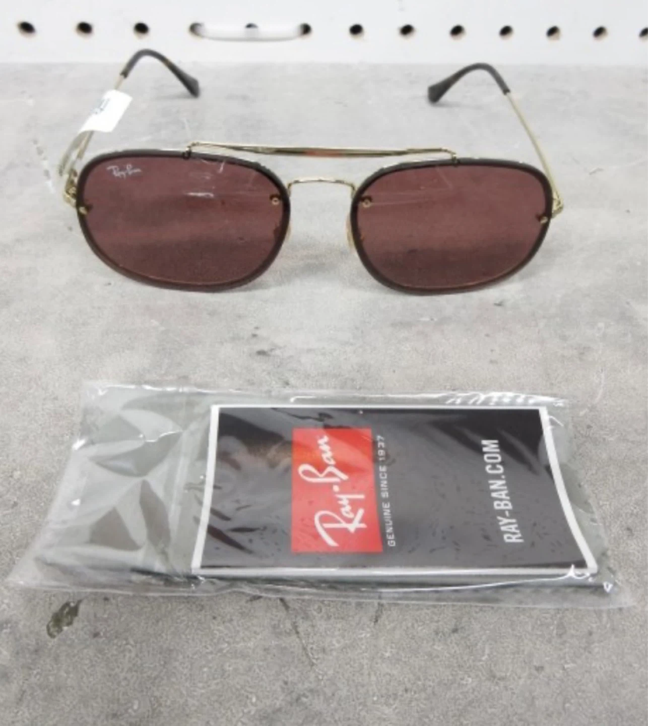 Brand new Ray-Ban Blaze Sunglasses Gold Frame Brown Lens - photo 4