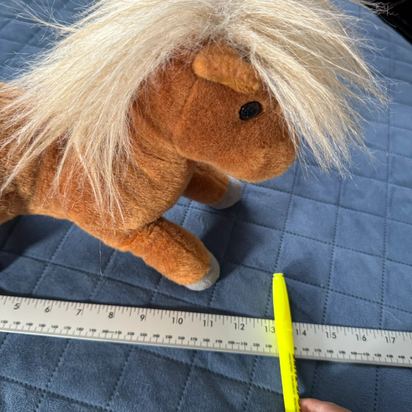 Aurora Brown Horse Pony Plush Animal Blonde Mane Soft Toy - photo 5