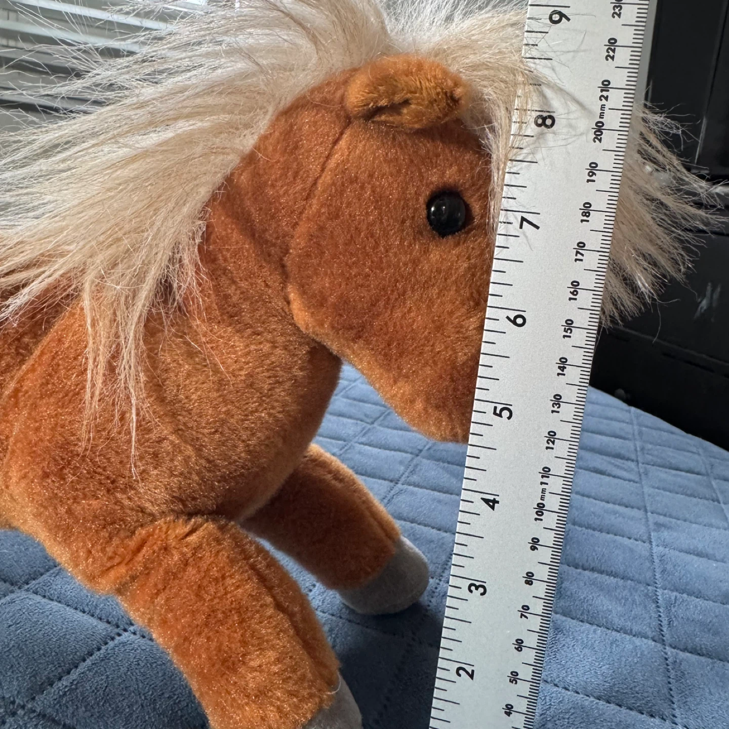Aurora Brown Horse Pony Plush Animal Blonde Mane Soft Toy - photo 4