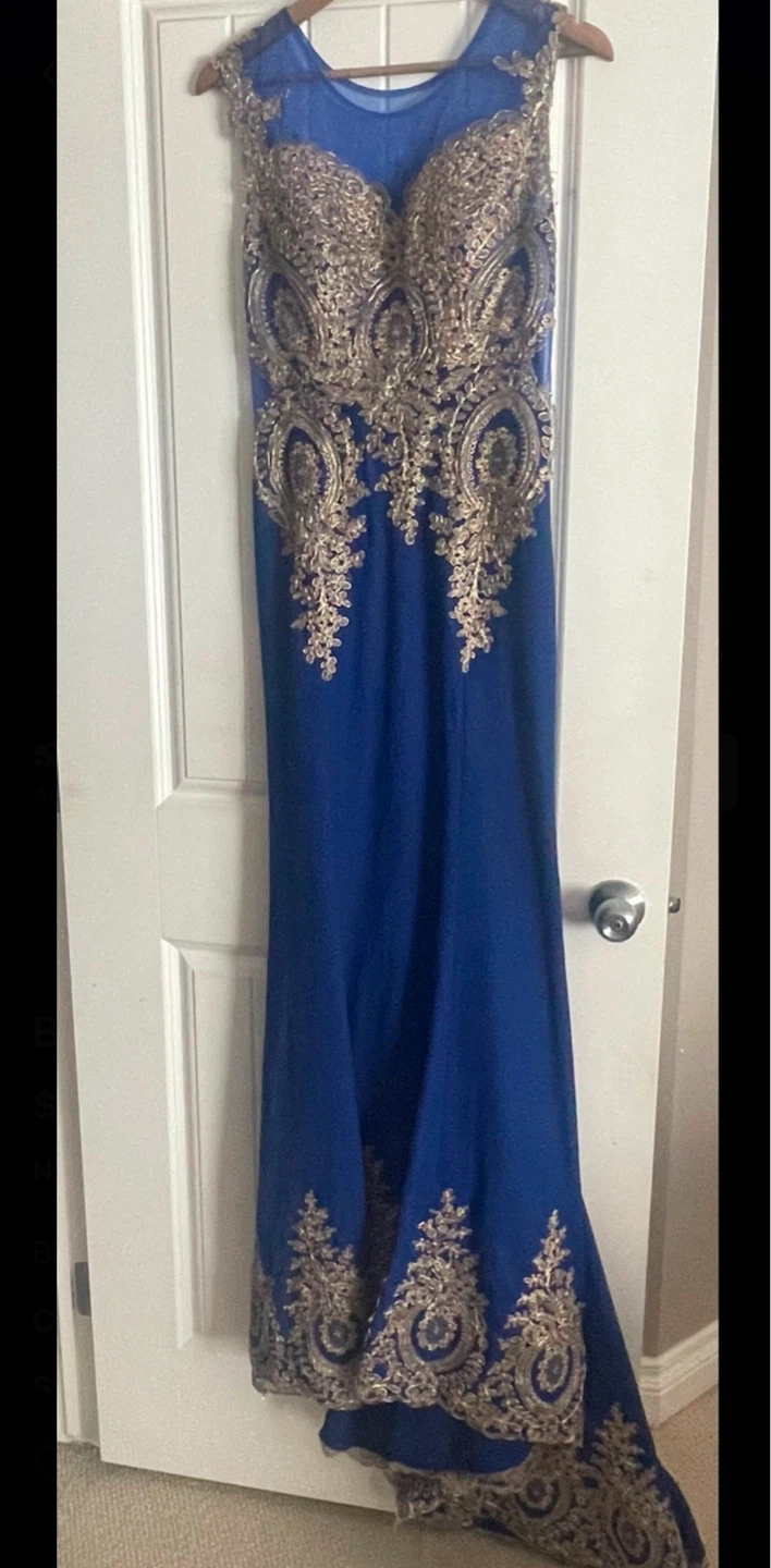 Blue/gold prom dress - photo 2