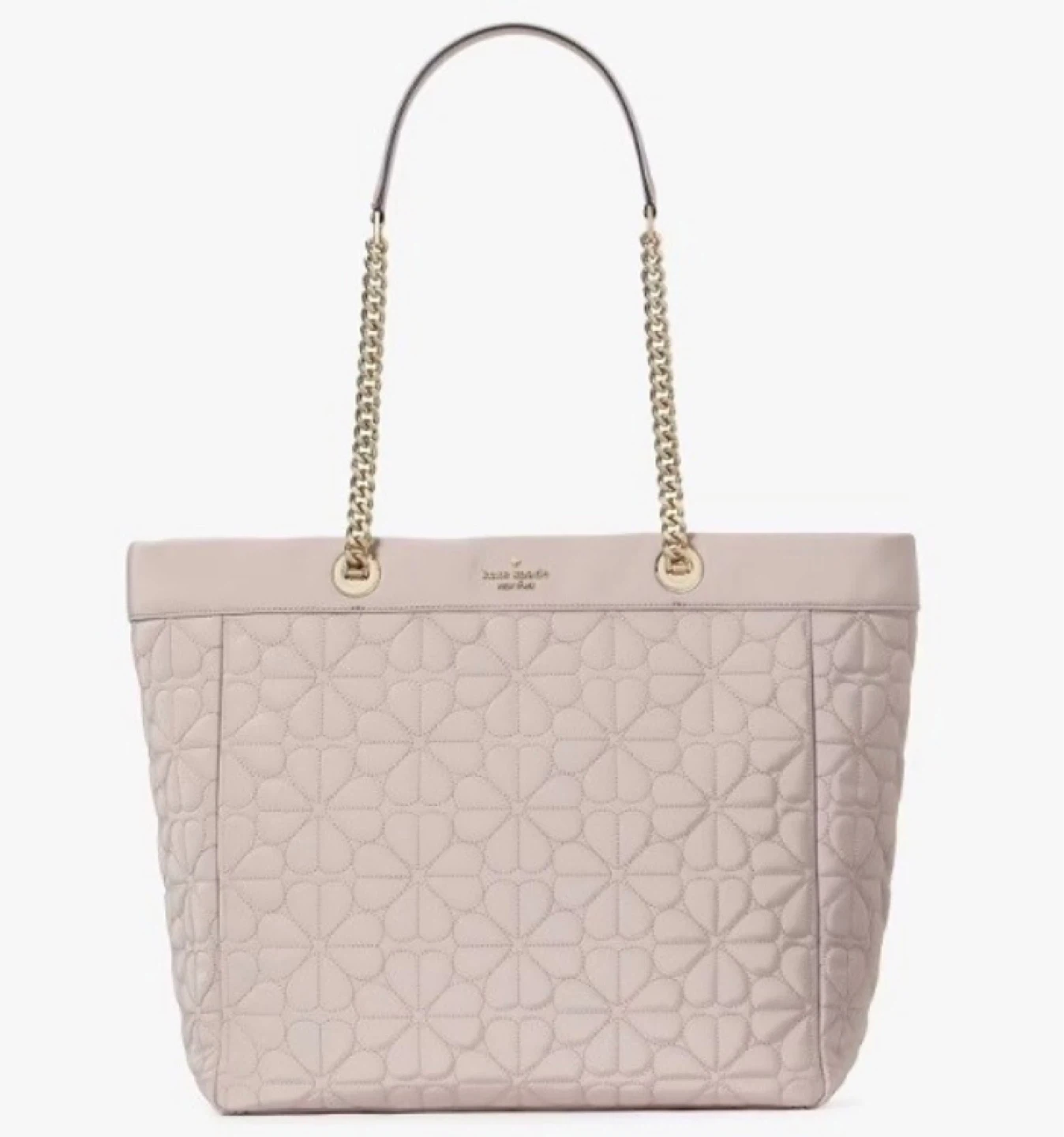 Kate Spade XL Tote Spade Flower Quilted Cozy Grey