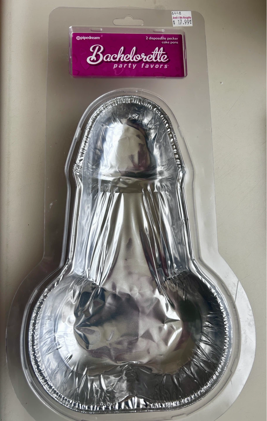2 Disposable Pecker Cake Pans