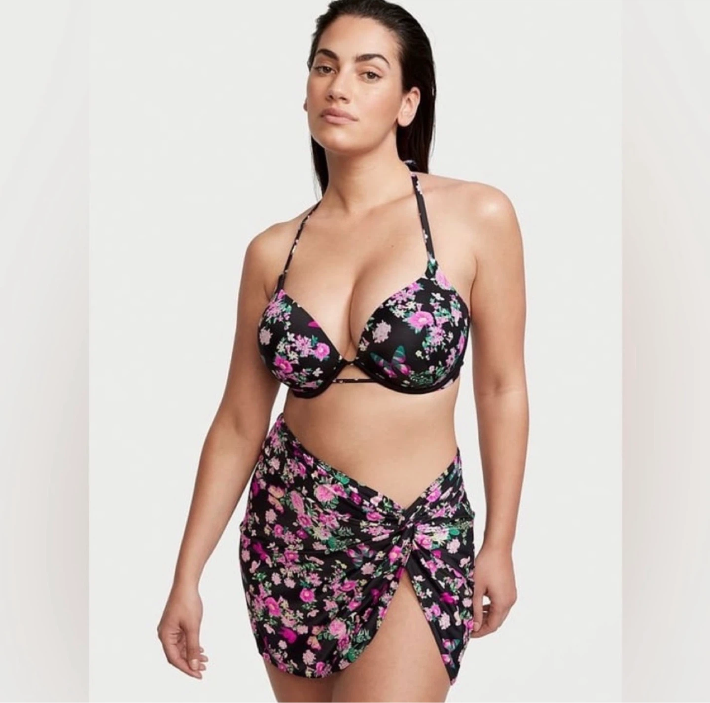 Victoria’s Secret Pink Floral Mini Pareo Sarong Swim Cover Up