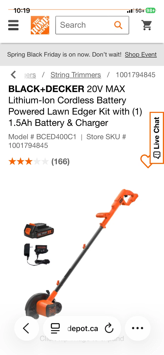 Black+Decker 20V MAX Cordless Lawn Edger Kit - photo 3