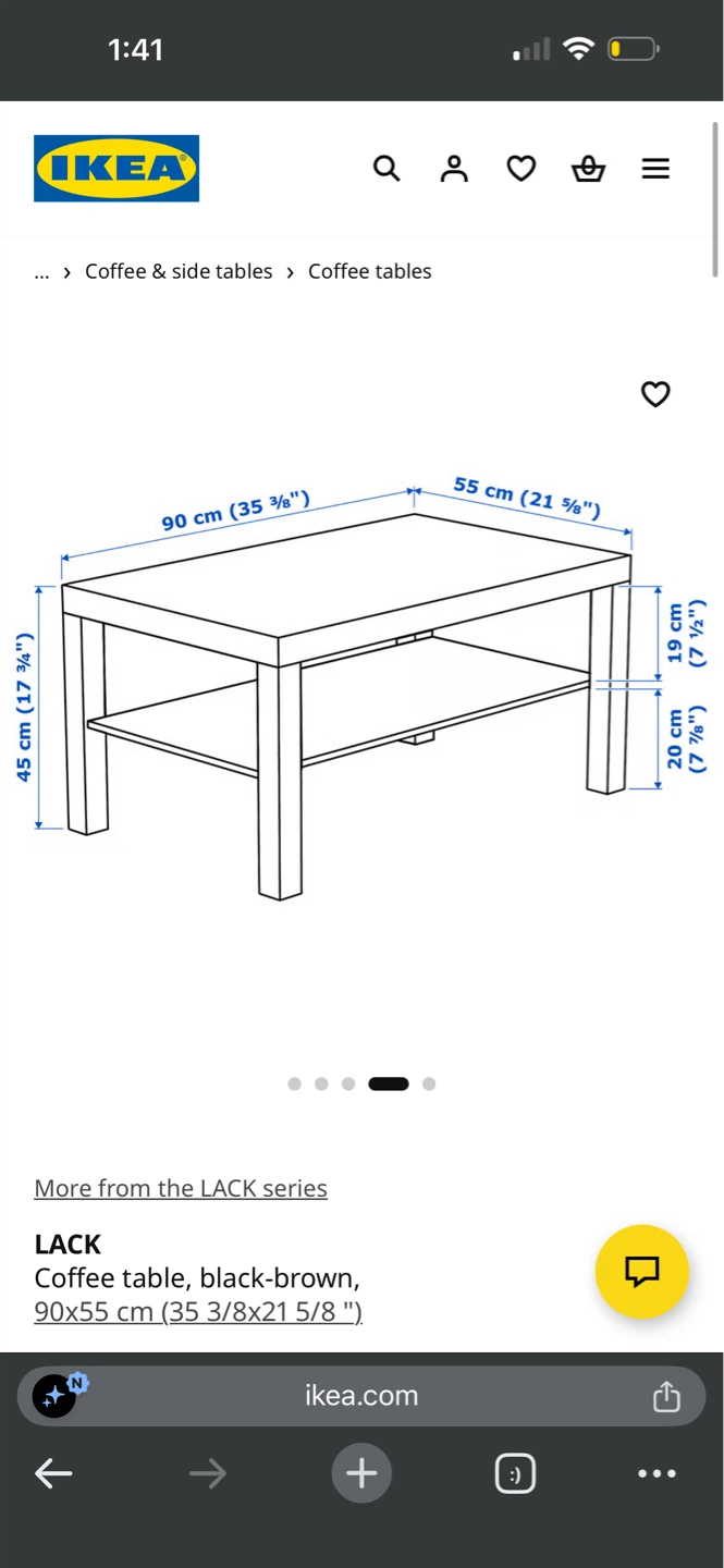 IKEA LACK Coffee Table - Black-Brown