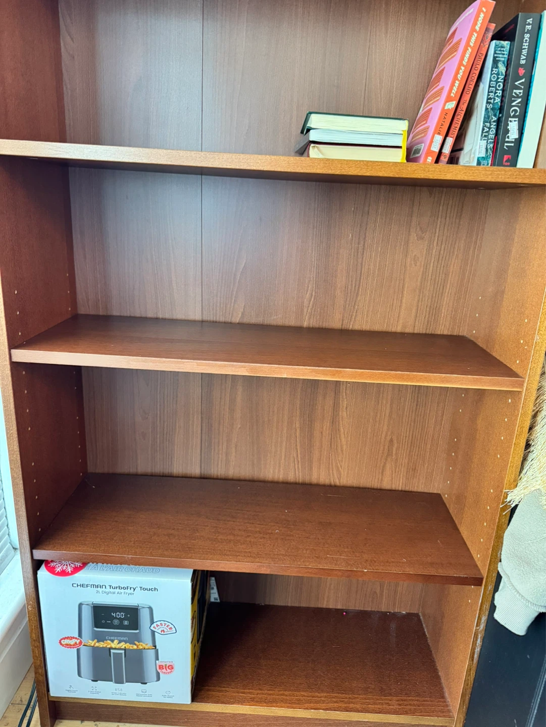 wooden book shelf