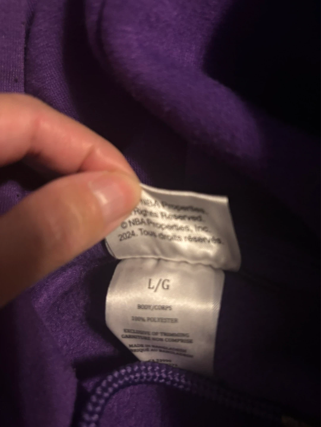 Los Angeles Lakers Purple & Black Hoodie - photo 2
