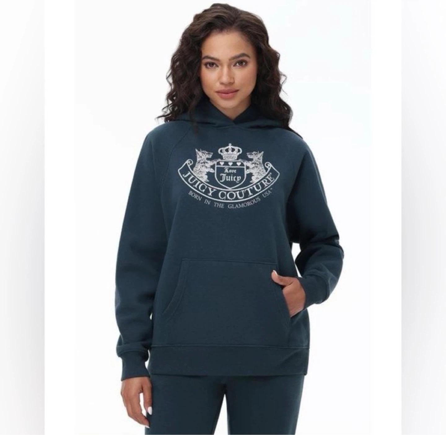 Juicy Couture Oversized Fleece Scottie Dog Hoodie | Black - photo 2