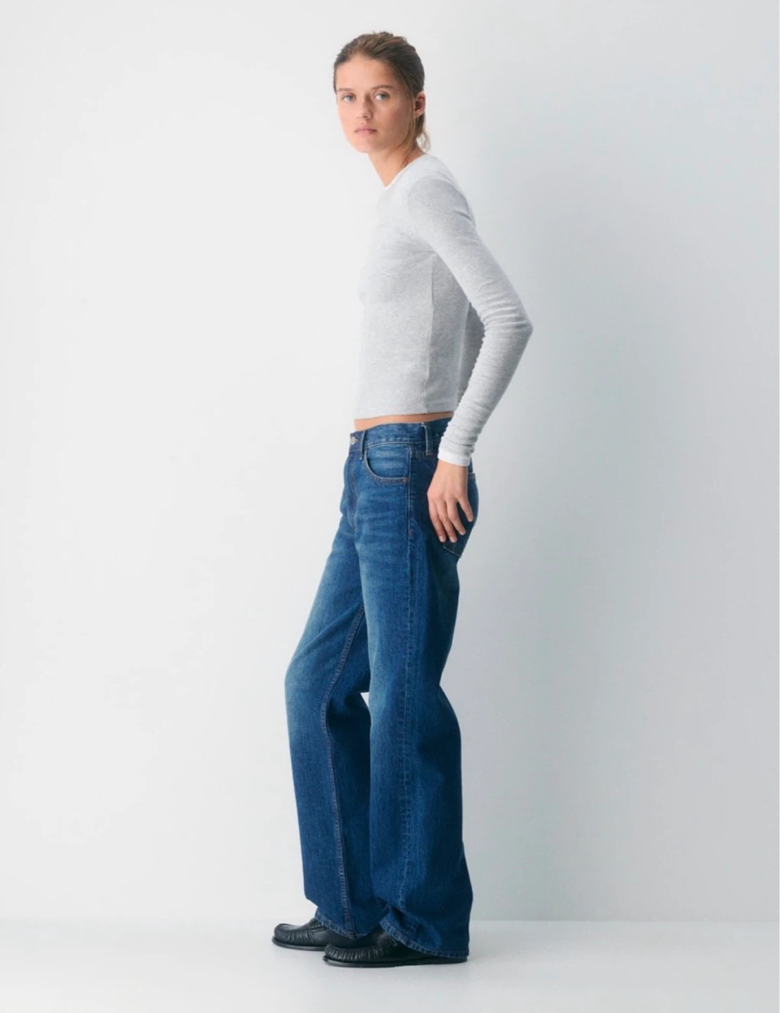 Aritzia HomeStretch™ Rib Solo Longsleeve | Heather Chrome - photo 3