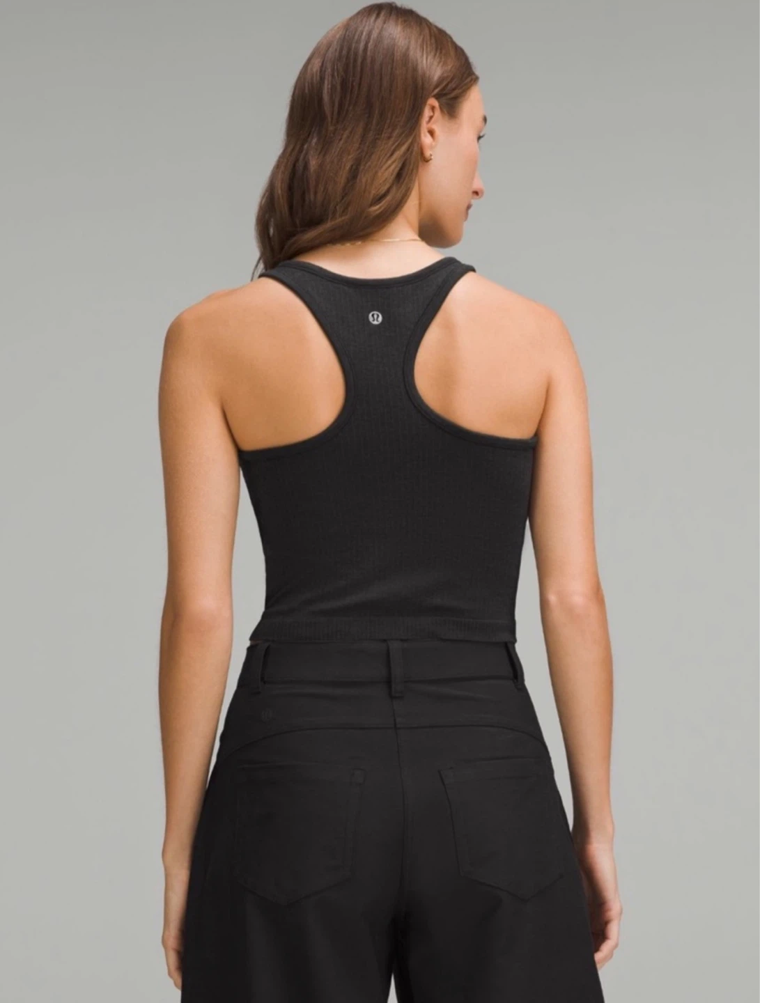 Lululemon Ebb to Street Cropped Racerback Tank Top | Black - photo 2