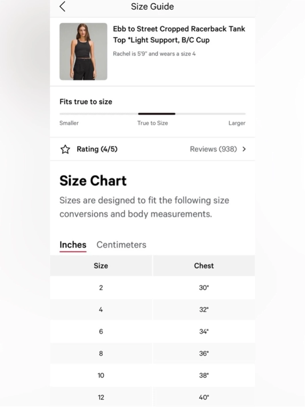 Lululemon Ebb to Street Cropped Racerback Tank Top | Black - photo 5