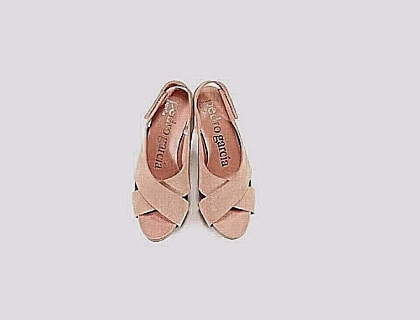 🌱 Pedro Garcia Nude 'libby' Mid heel Suede Sandals 37.5 7.5 8 - photo 2