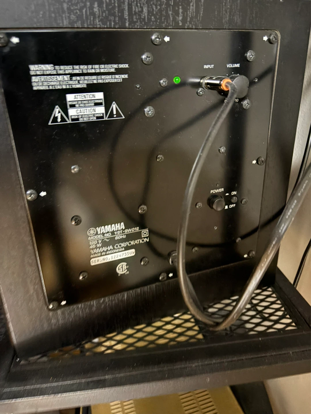 Yamaha YST-SW012 Subwoofer - photo 3