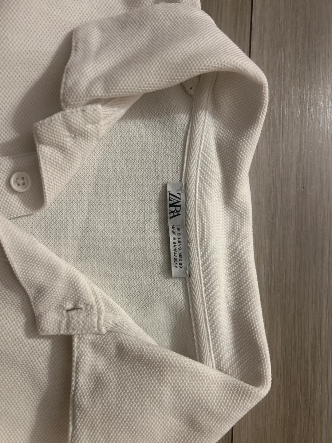 ZARA White Short Sleeve Polo Shirt - photo 2