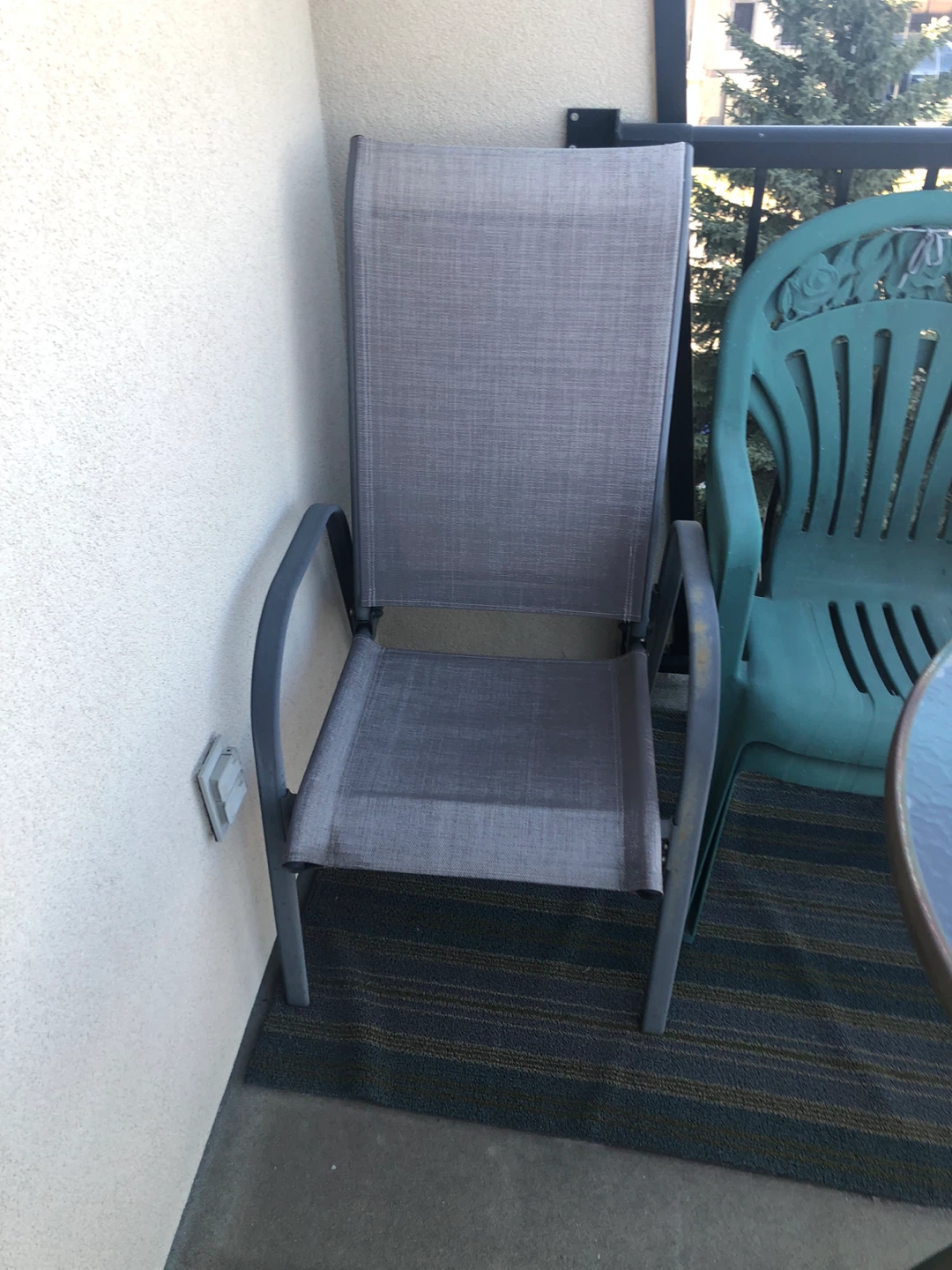 Green Plastic Patio Chairs ,and Glass Table - photo 4