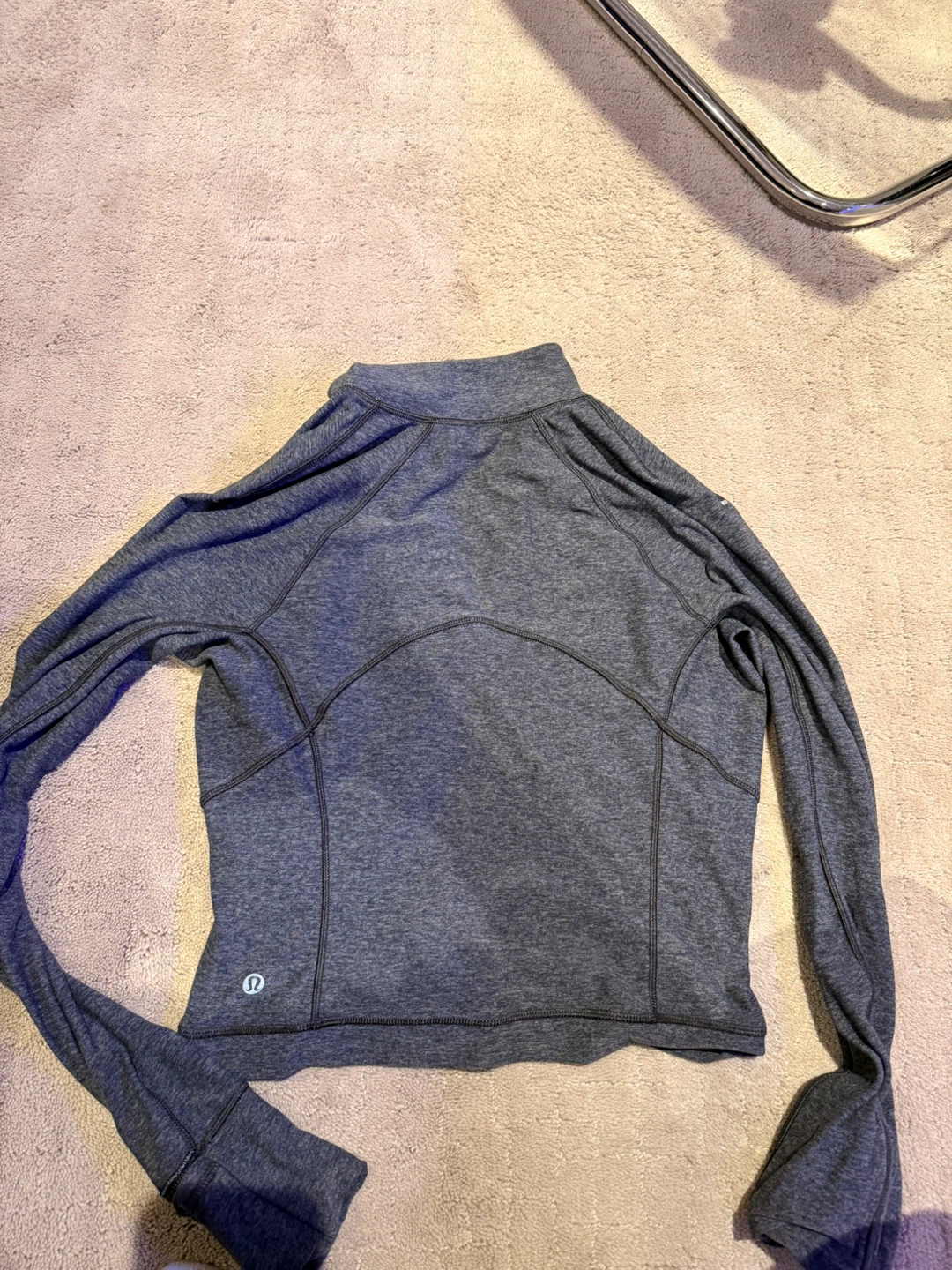 Lululemon Grey Half-Zip Long Sleeve Top - photo 2