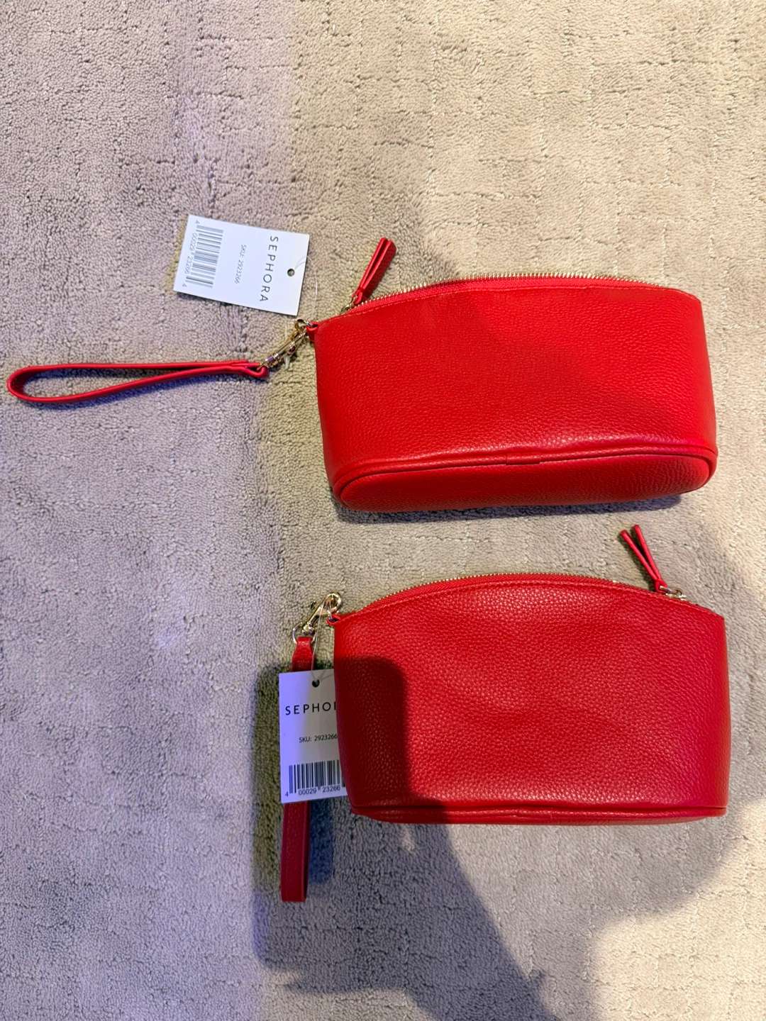 Sephora Red Wristlet Pouch Set