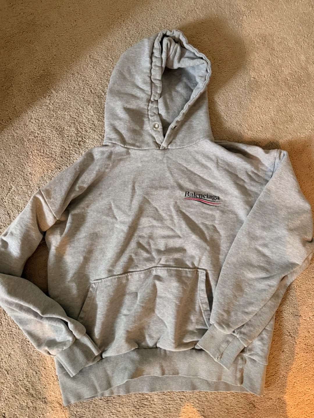 Balenciaga Grey Logo Hoodie - photo 2