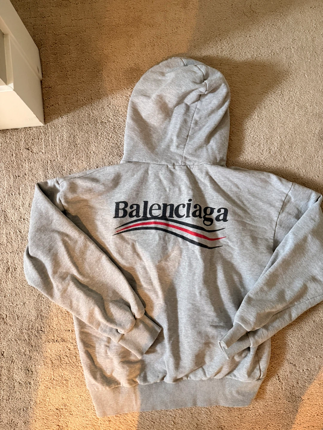 Balenciaga Grey Logo Hoodie