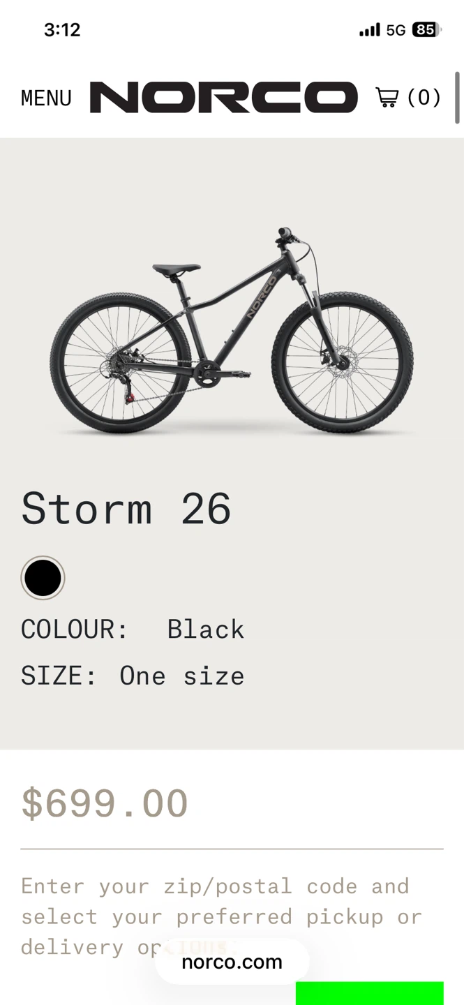 Norco Storm 26 Mountain Bike - Black - photo 3