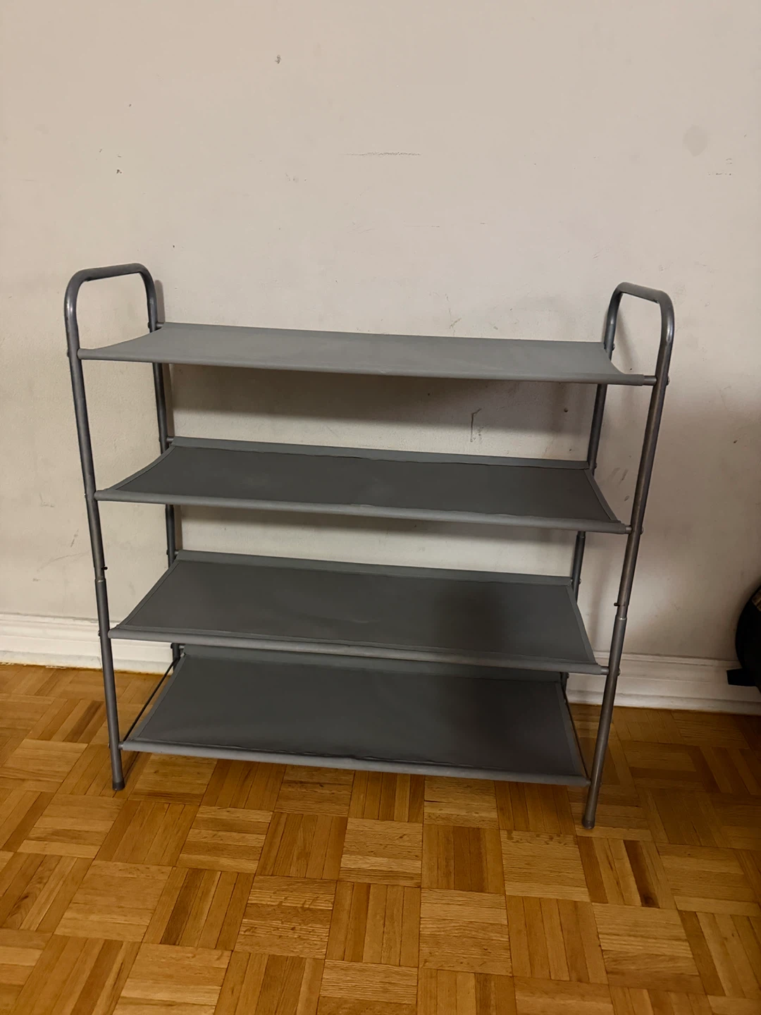 Grey 4-Tier Shoe Rack