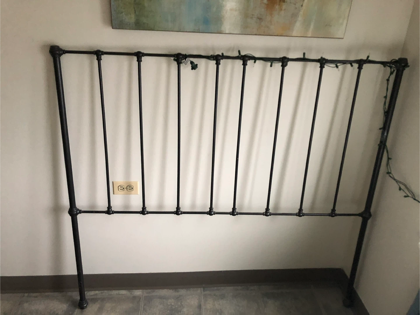 Black Wrought Iron Full Size Headboard