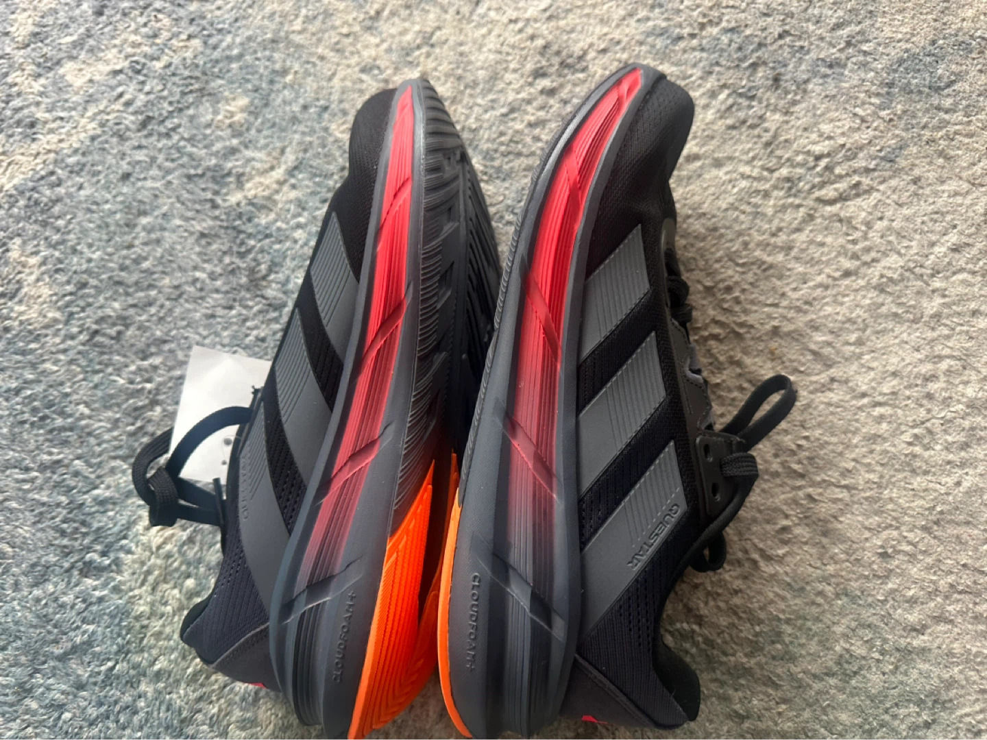 Adidas Running Shoes Men's Size 10.5 Black/Red - photo 2