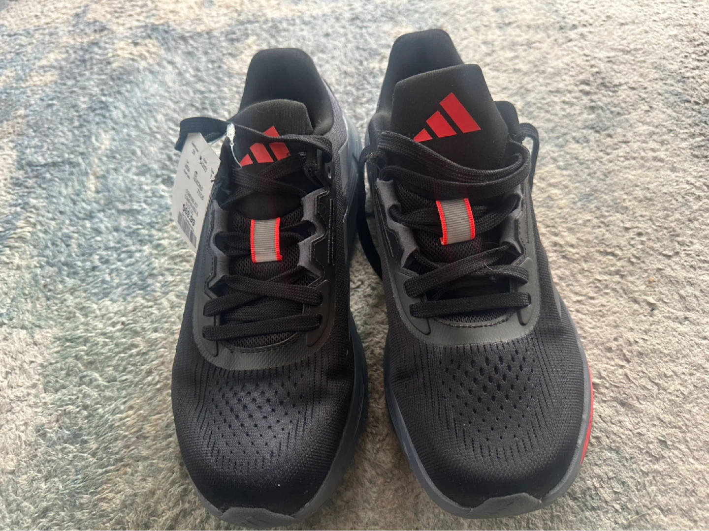 Adidas Running Shoes Men's Size 10.5 Black/Red - photo 3