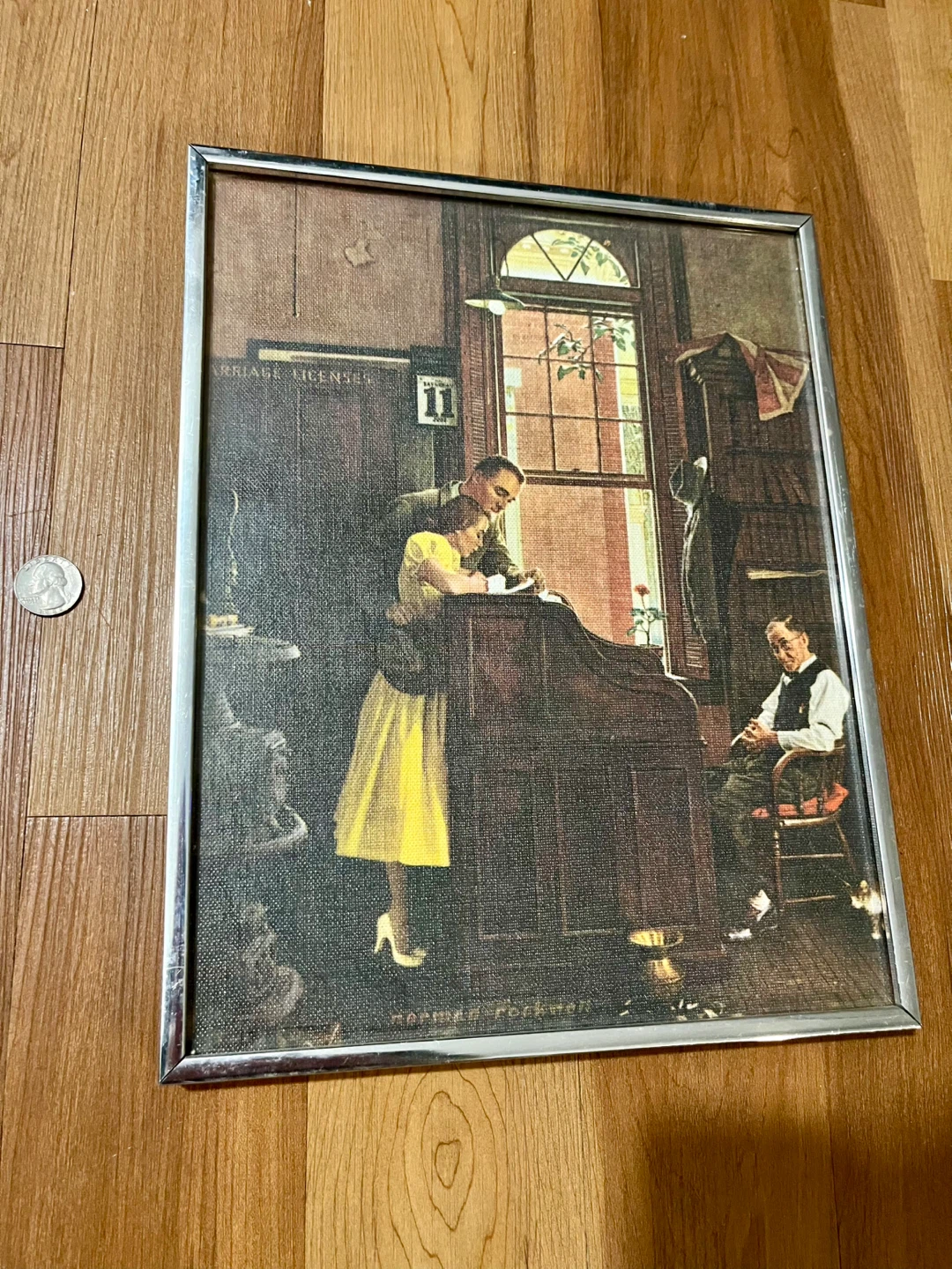 Norman Rockwell "Marriage License" Framed Print