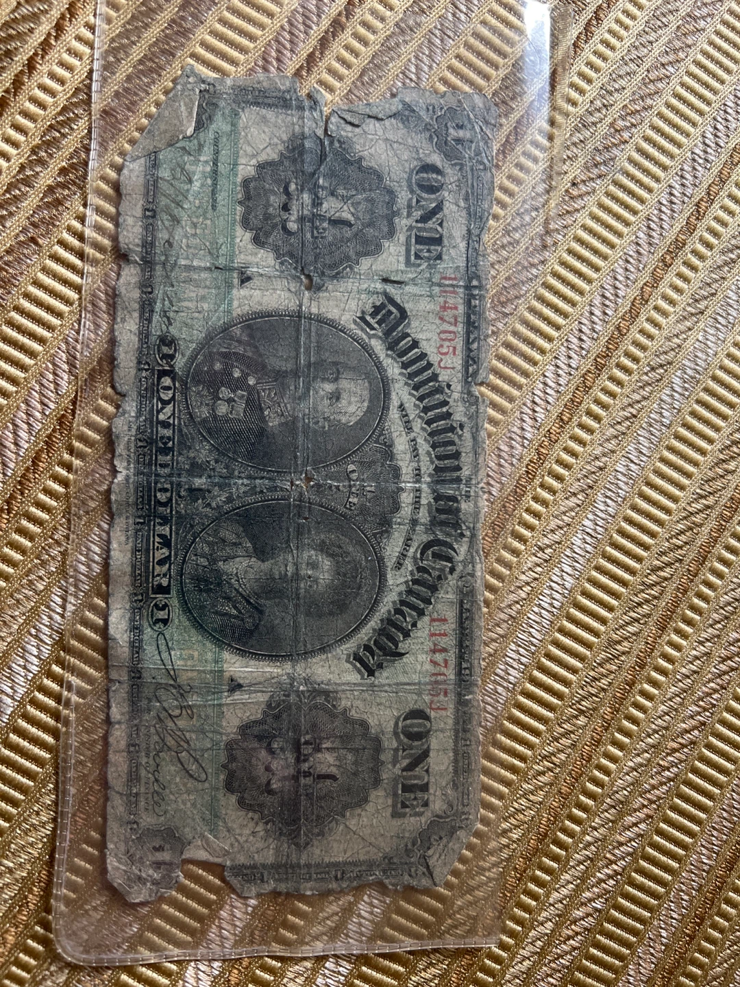 Antique Dominion of Canada One Dollar Bill