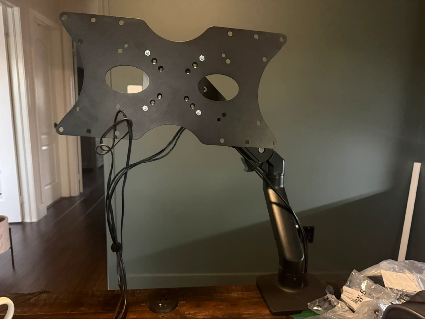 Black Monitor Desk Mount Arm (plate optional) - photo 2